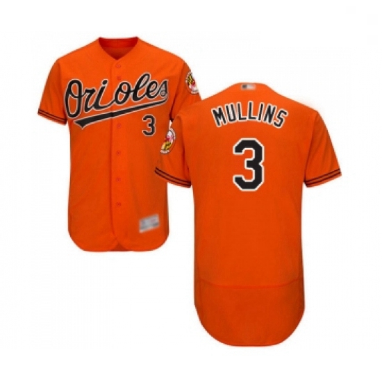 Mens Baltimore Orioles 3 Cedric Mullins Orange Alternate Flex Base Authentic Collection Baseball Jer