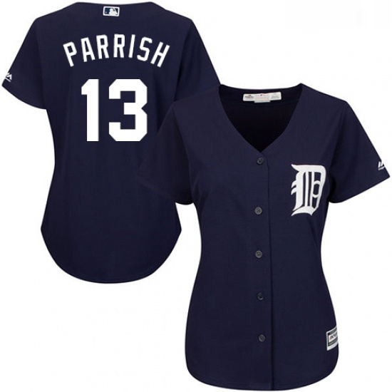 Womens Majestic Detroit Tigers 13 Lance Parrish Authentic Navy Blue Alternate Cool Base MLB Jersey