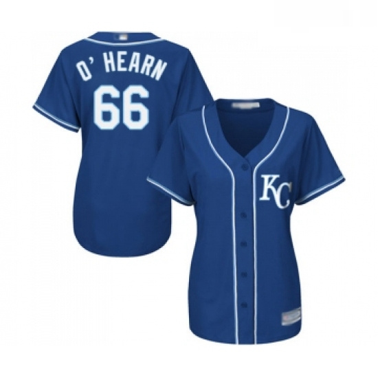 Womens Kansas City Royals 66 Ryan O Hearn Replica Blue Alternate 2 Cool Base Baseball Jersey