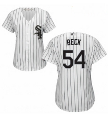 Womens Majestic Chicago White Sox 54 Chris Beck Authentic White Home Cool Base MLB Jersey