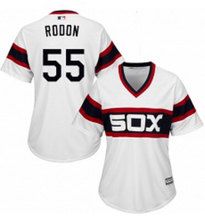 Womens Majestic Chicago White Sox 55 Carlos Rodon Authentic White 2013 Alternate Home Cool Base MLB 