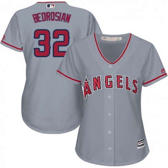 Womens Majestic Los Angeles Angels of Anaheim 32 Cam Bedrosian Authentic Grey Road Cool Base MLB Jer