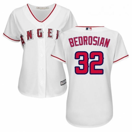 Womens Majestic Los Angeles Angels of Anaheim 32 Cam Bedrosian Authentic White Home Cool Base MLB Je