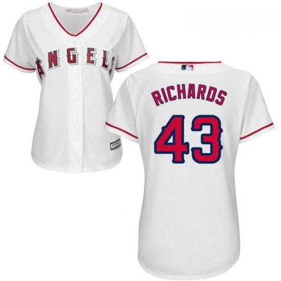 Womens Majestic Los Angeles Angels of Anaheim 43 Garrett Richards Authentic White Home Cool Base MLB