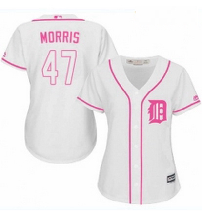 Womens Majestic Detroit Tigers 47 Jack Morris Replica White Fashion Cool Base MLB Jersey