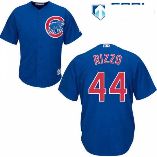 Womens Majestic Chicago Cubs 44 Anthony Rizzo Replica Royal Blue Alternate MLB Jersey