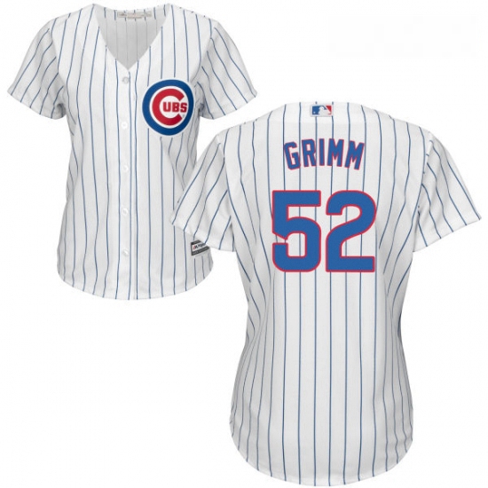 Womens Majestic Chicago Cubs 52 Justin Grimm Authentic White Home Cool Base MLB Jersey