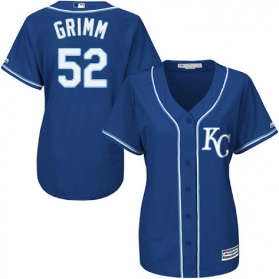 Womens Majestic Kansas City Royals 52 Justin Grimm Authentic Blue Alternate 2 Cool Base MLB Jersey