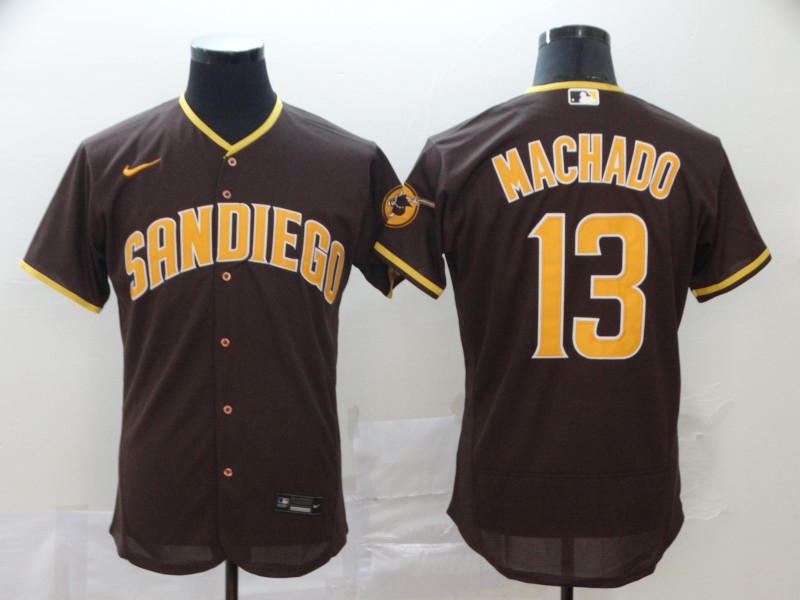 Padres 13 Manny Machado Brown Nike 2020 Flexbase Jersey (1)