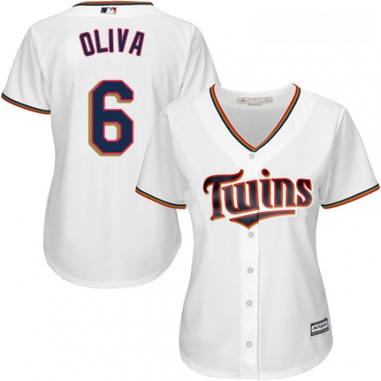 Womens Majestic Minnesota Twins 6 Tony Oliva Replica White Home Cool Base MLB Jersey