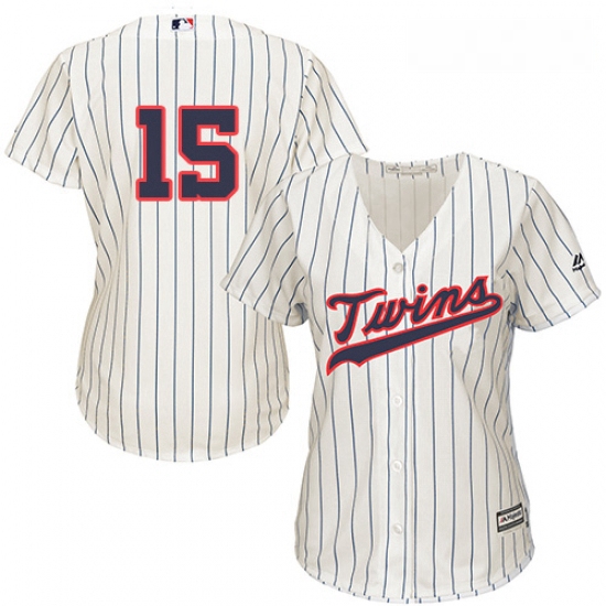 Womens Majestic Minnesota Twins 15 Jason Castro Replica Cream Alternate Cool Base MLB Jersey