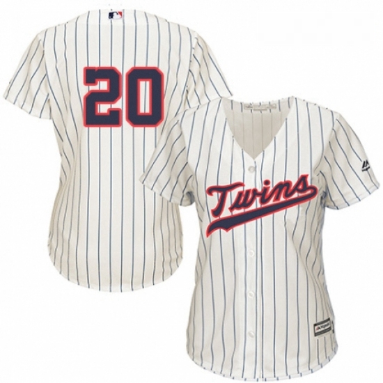 Womens Majestic Minnesota Twins 20 Eddie Rosario Replica Cream Alternate Cool Base MLB Jersey