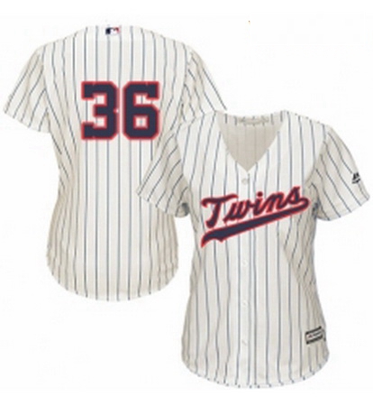 Womens Majestic Minnesota Twins 36 Robbie Grossman Authentic Cream Alternate Cool Base MLB Jersey