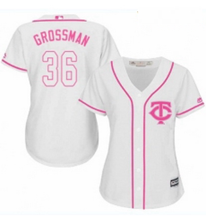 Womens Majestic Minnesota Twins 36 Robbie Grossman Authentic Whi