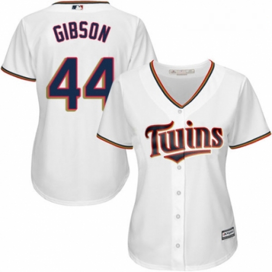 Womens Majestic Minnesota Twins 44 Kyle Gibson Authentic White Home Cool Base MLB Jersey