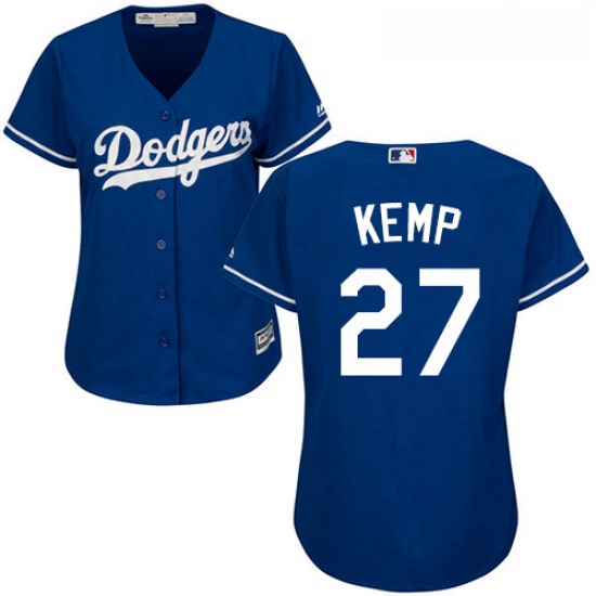 Womens Majestic Los Angeles Dodgers 27 Matt Kemp Authentic Royal