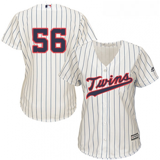 Womens Majestic Minnesota Twins 56 Fernando Rodney Replica Cream Alternate Cool Base MLB Jersey