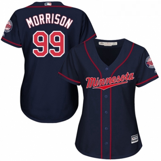 Womens Majestic Minnesota Twins 99 Logan Morrison Authentic Navy