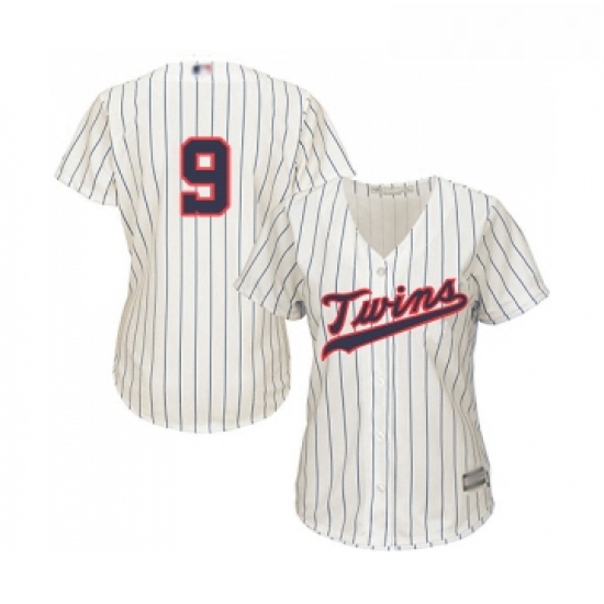 Womens Minnesota Twins 9 Marwin Gonzalez Replica Cream Alternate Cool Base Baseball Jersey