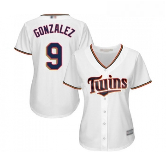 Womens Minnesota Twins 9 Marwin Gonzalez Replica White Home Cool