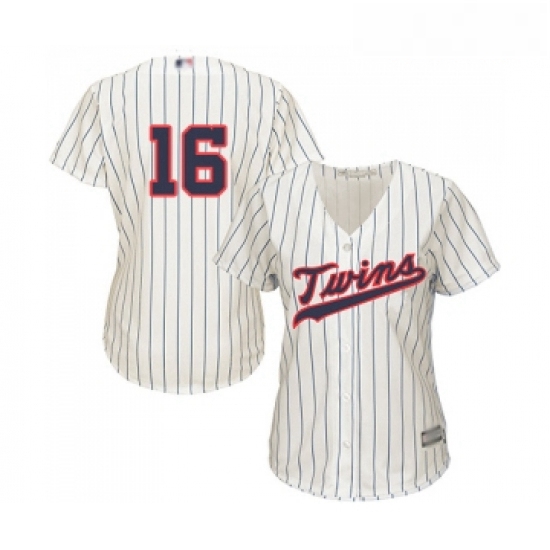 Womens Minnesota Twins 16 Jonathan Schoop Replica Cream Alternate Cool Base Baseball Jersey