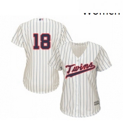 Womens Minnesota Twins 18 Mitch Garver Replica Cream Alternate Cool Base Baseball Jersey