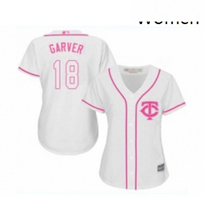 Womens Minnesota Twins 18 Mitch Garver Replica White Fashion Cool Base Baseball Jersey