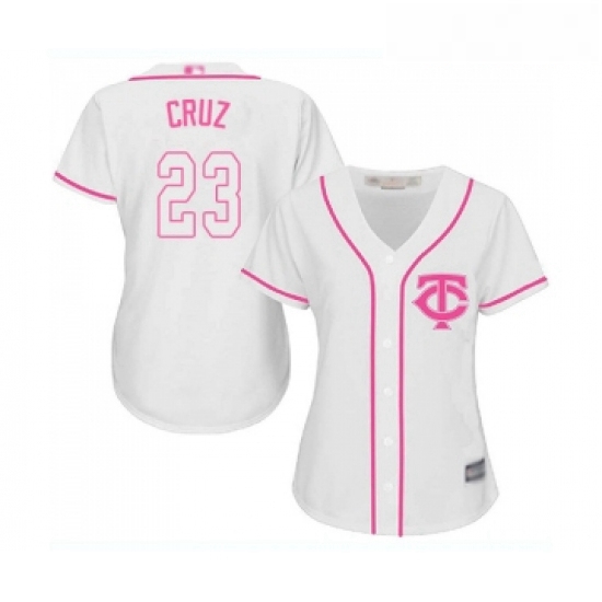 Womens Minnesota Twins 23 Nelson Cruz Replica White Fashion Cool Base Baseball Jersey