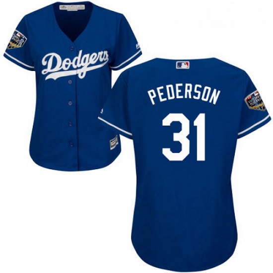 Womens Majestic Los Angeles Dodgers 31 Joc Pederson Authentic Ro