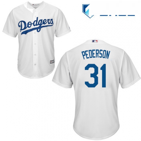 Womens Majestic Los Angeles Dodgers 31 Joc Pederson Authentic White Home Cool Base MLB Jersey