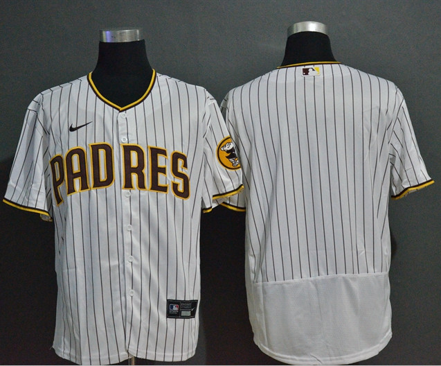 Padres Blank White Nike 2020 Flexbase Jerseys