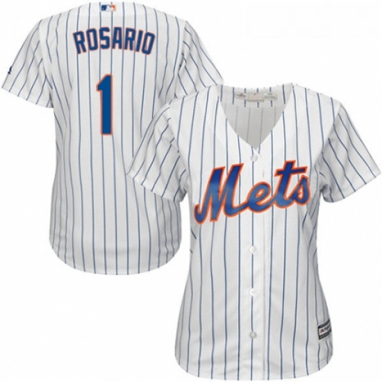 Womens Majestic New York Mets 1 Amed Rosario Authentic White Hom