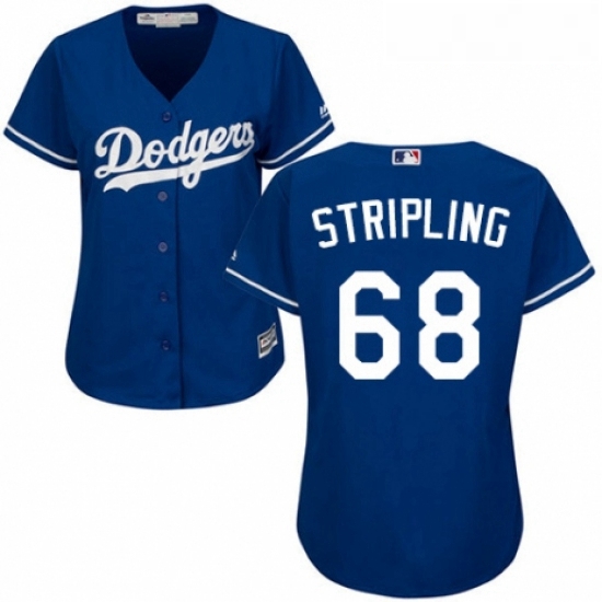 Womens Majestic Los Angeles Dodgers 68 Ross Stripling Authentic Royal Blue Alternate Cool Base MLB J