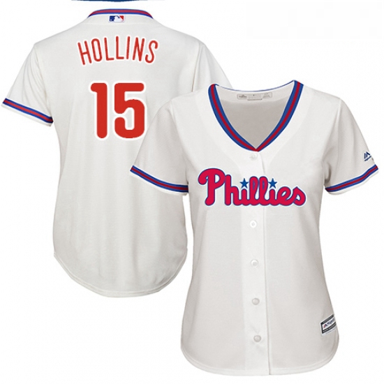 Womens Majestic Philadelphia Phillies 15 Dave Hollins Replica Cr