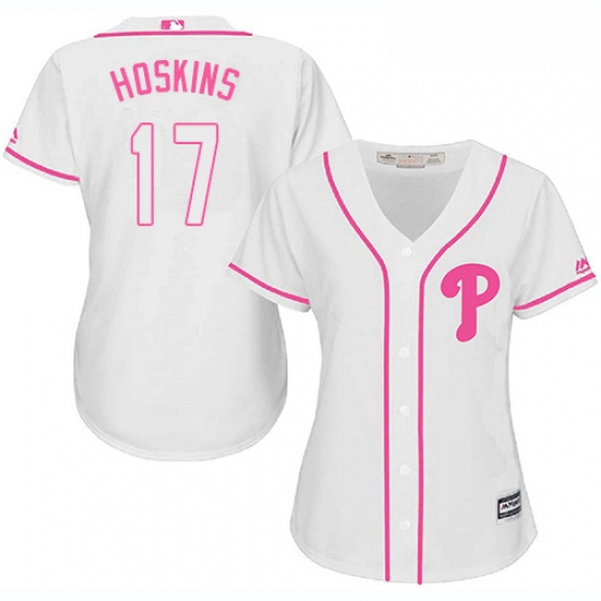 Womens Majestic Philadelphia Phillies 17 Rhys Hoskins Authentic 