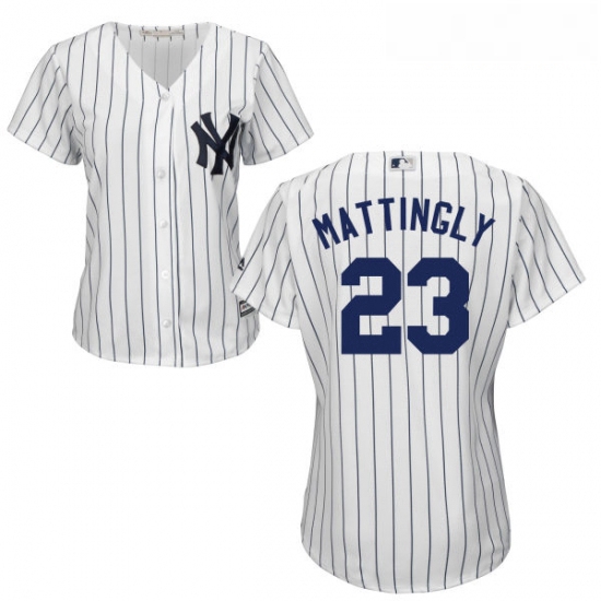 Womens Majestic New York Yankees 23 Don Mattingly Replica White 