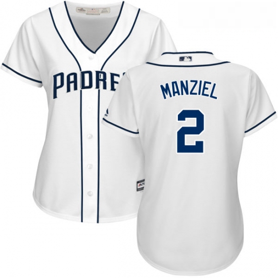 Womens Majestic San Diego Padres 2 Johnny Manziel Authentic Whit