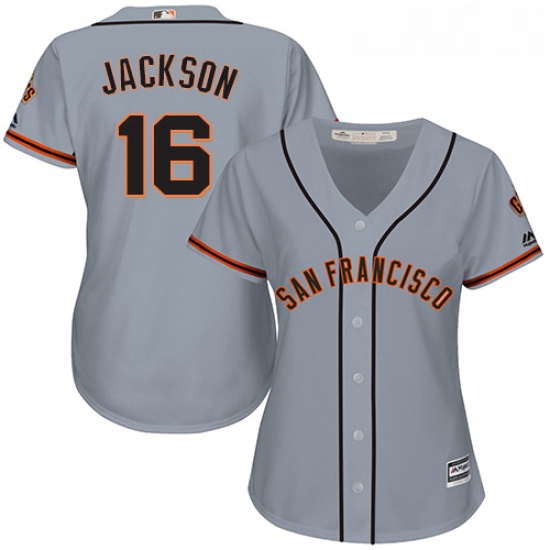 Womens Majestic San Francisco Giants 16 Austin Jackson Authentic Grey Road Cool Base MLB Jersey