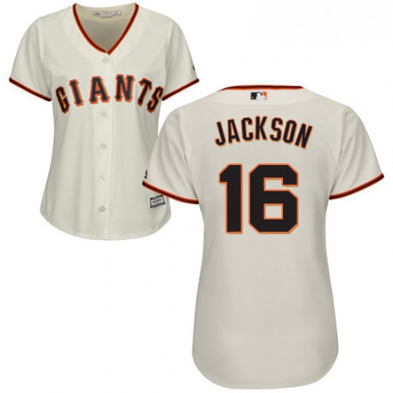 Womens Majestic San Francisco Giants 16 Austin Jackson Replica Cream Home Cool Base MLB Jersey