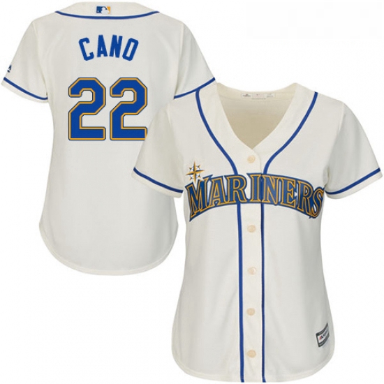 Womens Majestic Seattle Mariners 22 Robinson Cano Replica Cream Alternate Cool Base MLB Jersey