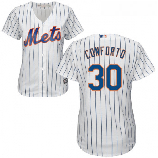 Womens Majestic New York Mets 30 Michael Conforto Replica White Home Cool Base MLB Jersey