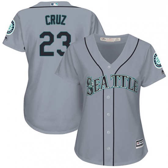 Womens Majestic Seattle Mariners 23 Nelson Cruz Authentic Grey R