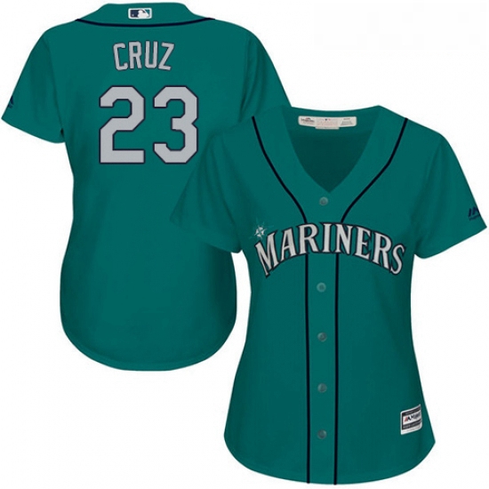 Womens Majestic Seattle Mariners 23 Nelson Cruz Authentic Teal G