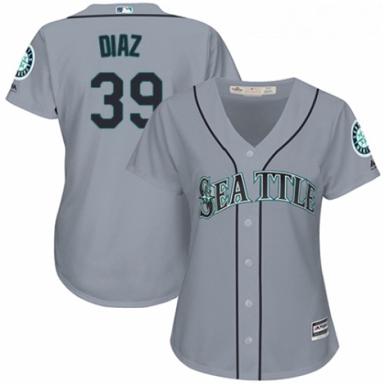 Womens Majestic Seattle Mariners 39 Edwin Diaz Authentic Grey Road Cool Base MLB Jersey