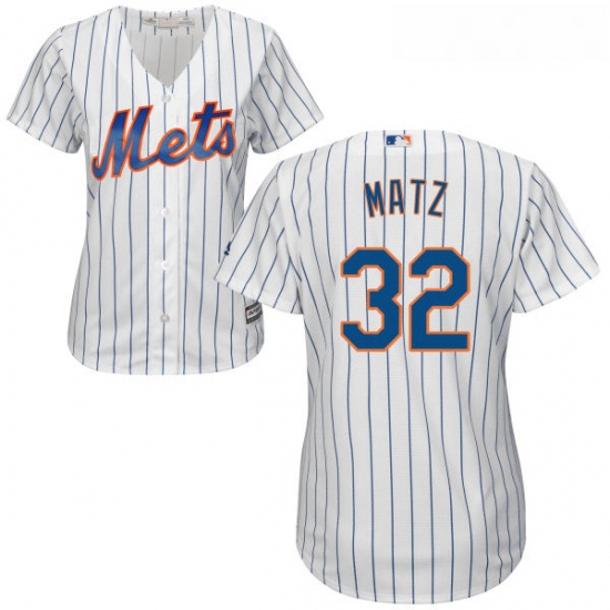 Womens Majestic New York Mets 32 Steven Matz Authentic White Hom