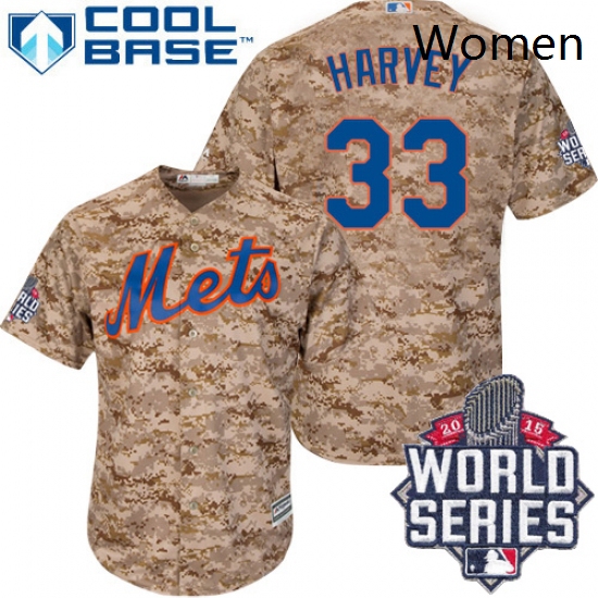 Womens Majestic New York Mets 33 Matt Harvey Authentic Camo 2015