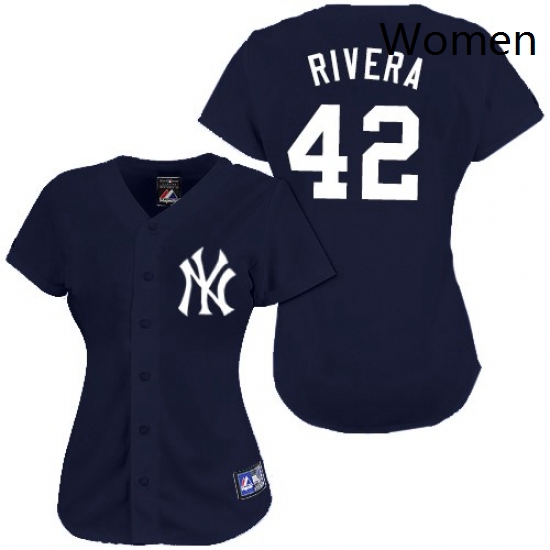 Womens Majestic New York Yankees 42 Mariano Rivera Authentic Nav