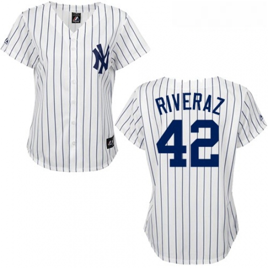 Womens Majestic New York Yankees 42 Mariano Rivera Authentic Whi
