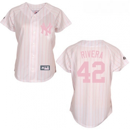 Womens Majestic New York Yankees 42 Mariano Rivera Authentic Whi