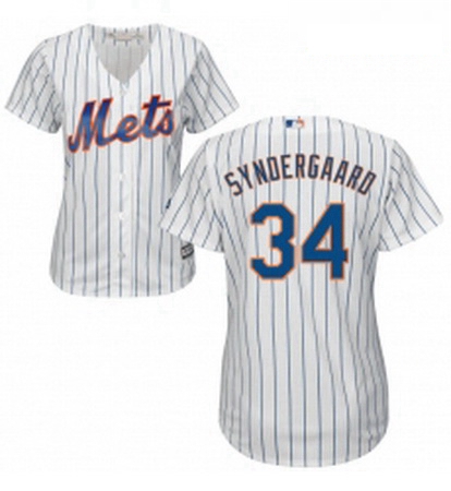 Womens Majestic New York Mets 34 Noah Syndergaard Authentic Whit